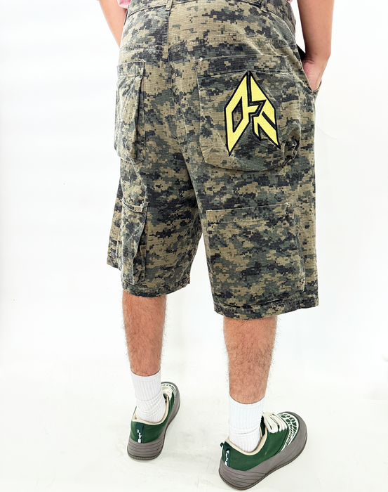 QTFL DIGI-CAMO CARGO SHORTS