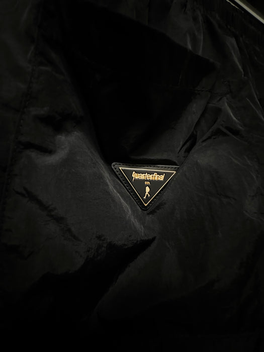 QTFL GOLD NYLON BAGGY SHORTS