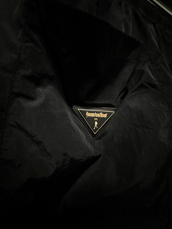 QTFL GOLD NYLON BAGGY SHORTS