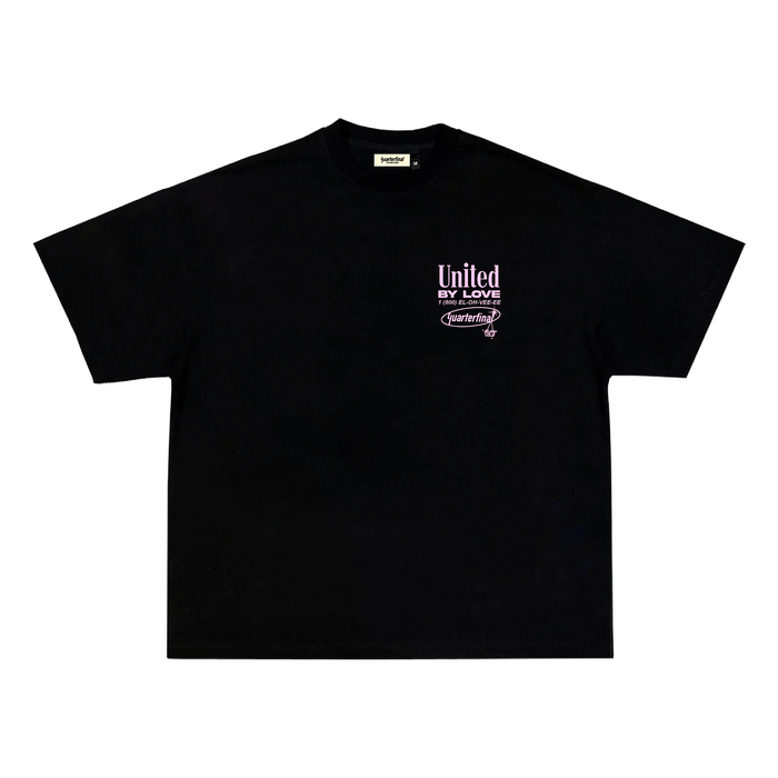 QTFL UNITED BY LOVE TEE (BLK)