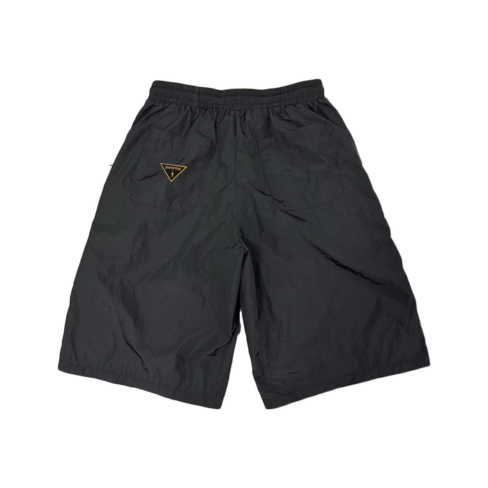 QTFL GOLD NYLON BAGGY SHORTS