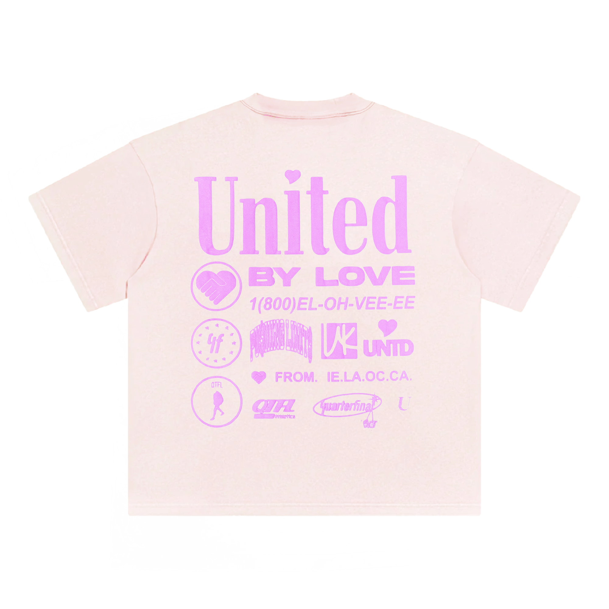 QTFL UNITED BY LOVE TEE (PINK)