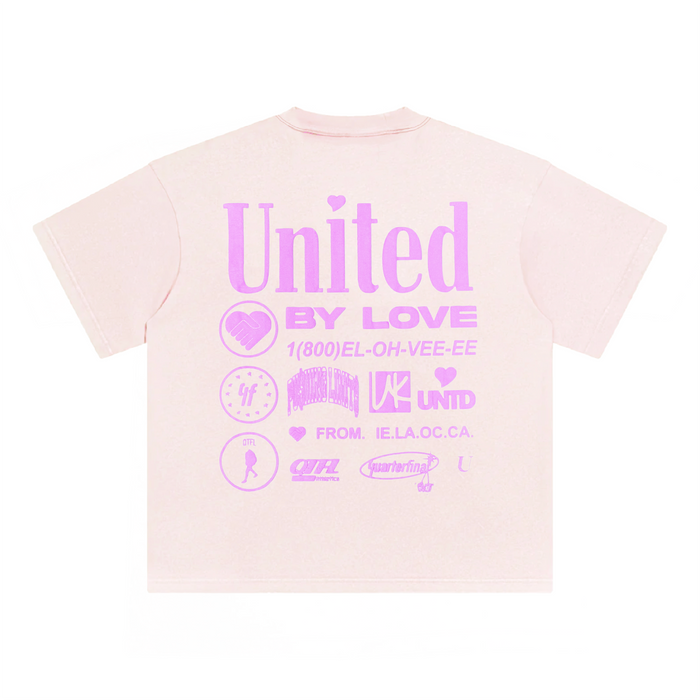 QTFL UNITED BY LOVE TEE (PINK)